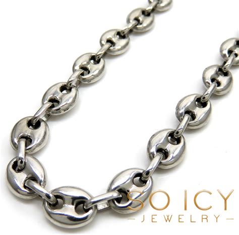 14k white gold gucci link chain